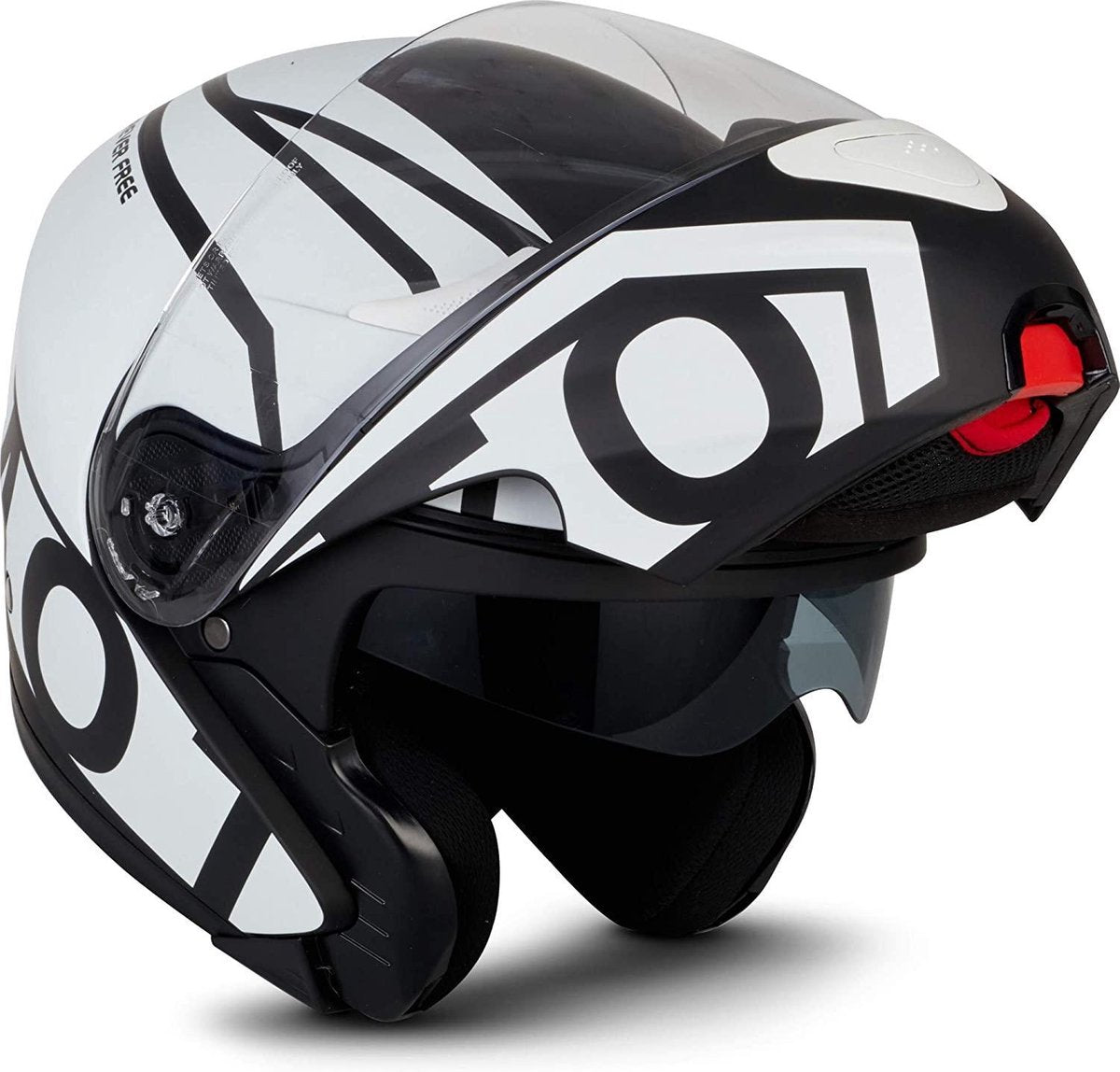 MOTO F20 Runner Black systeemhelm Flip-Up scooterhelm