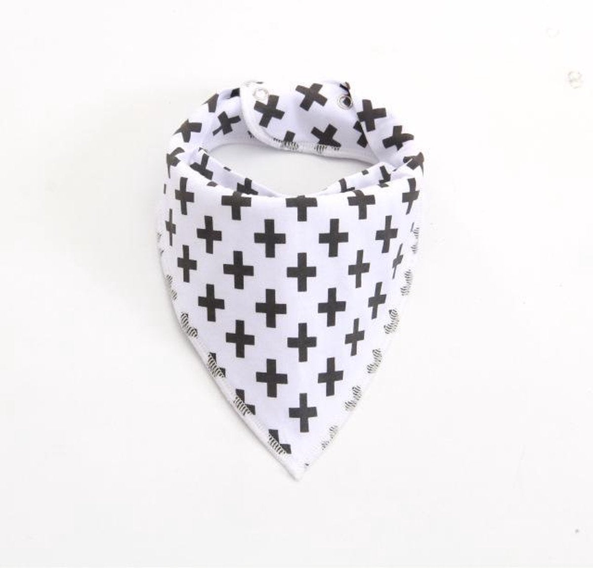 JillyBee - Slab - Slabbetje - Slabber - Bandana - Kruisje - Kruisjes - Kruis - Wit - Groen - Beige