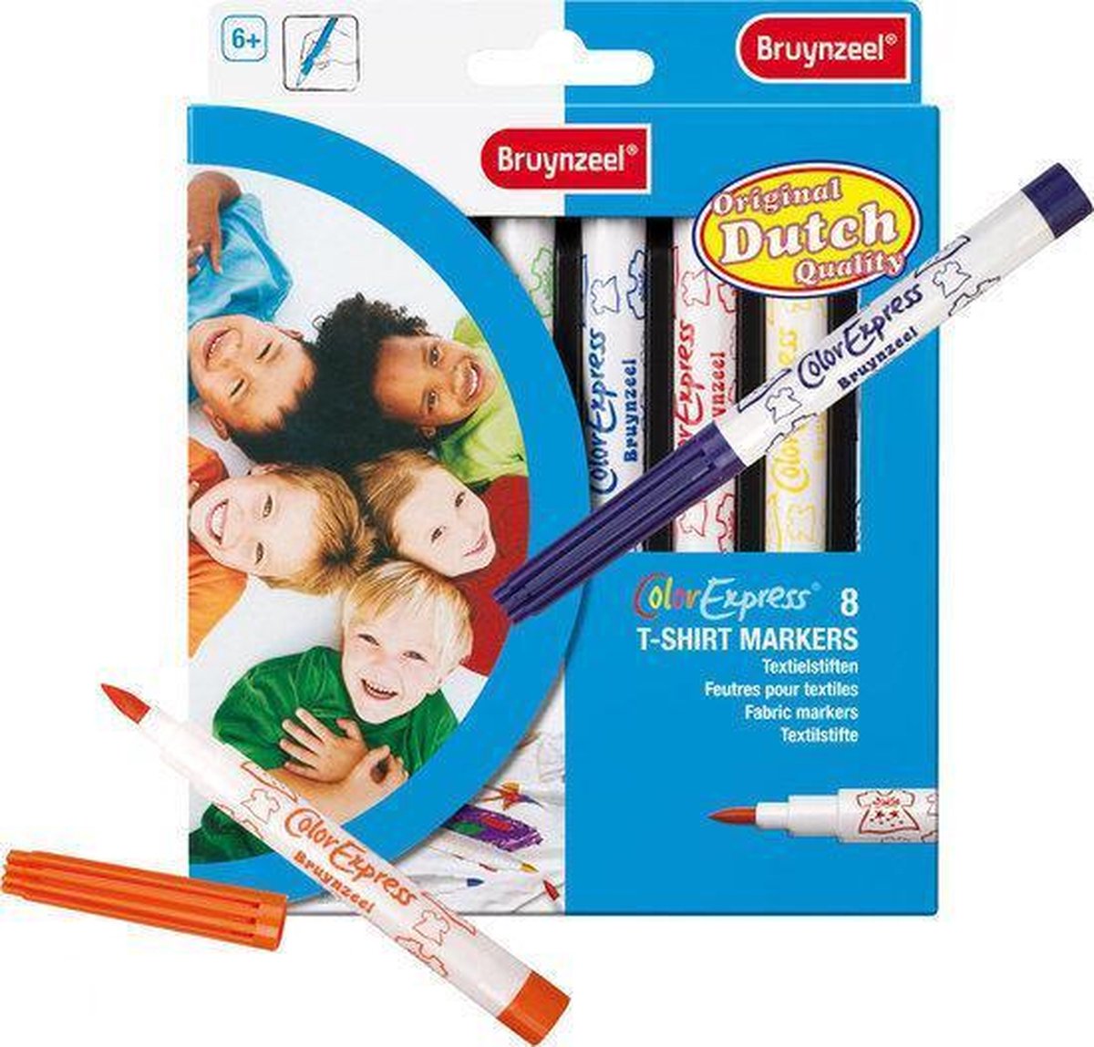 Bruynzeel Textielstiften 8 Stuks