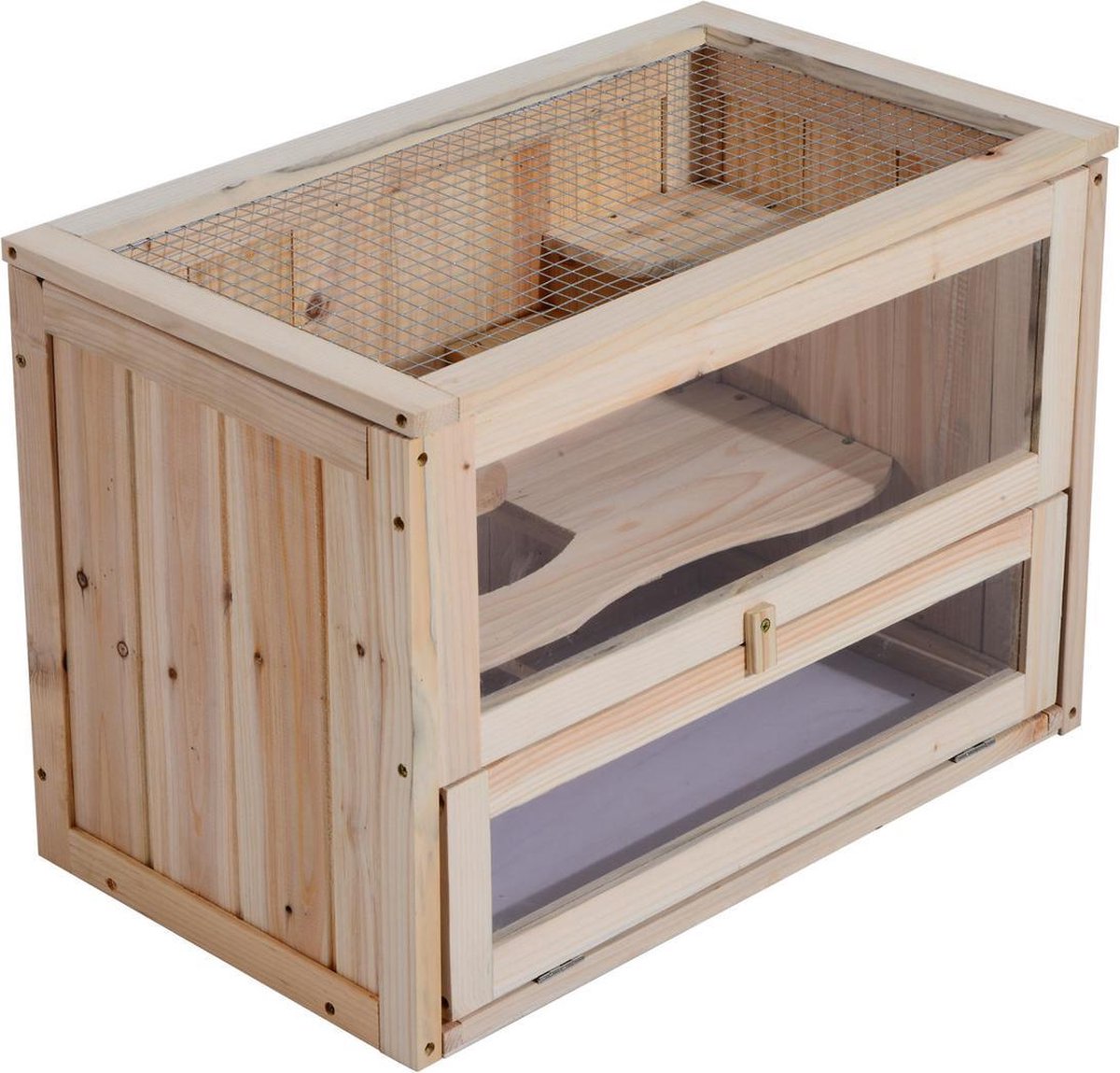 Hamsterkooi - Hamster - Knaagdierenkooi - Dieren - Hout - 60 x 35 x 42cm