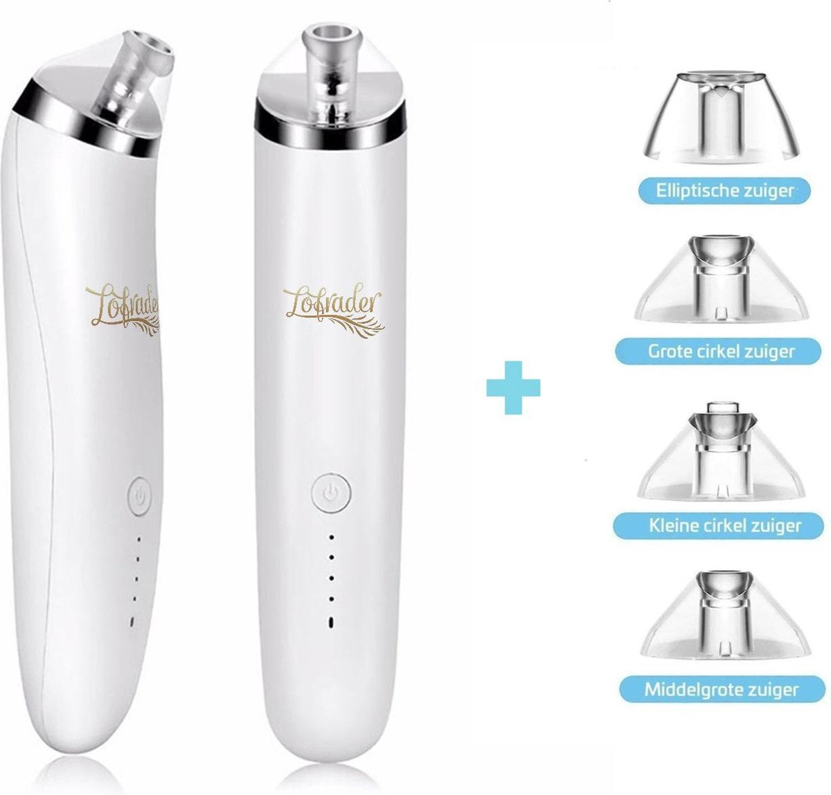 Lofrader Black Head Remover – Poriënreiniger – Vacuüm - Gezichtsreinigingsborstel met 4 Opzetstukken