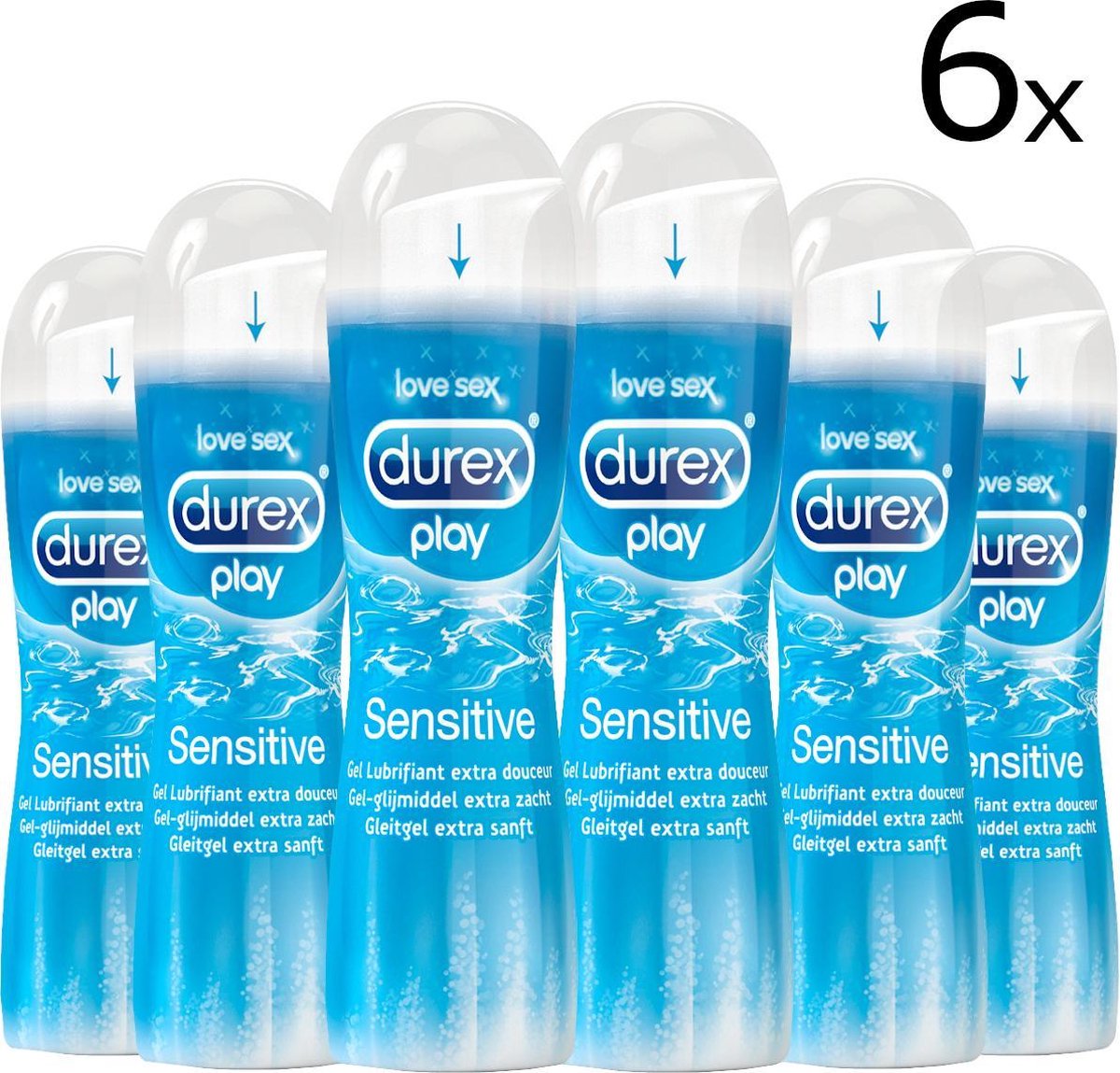 Durex Play Glijmiddel Sensitive 6 x 50ml Voordeelverpakking