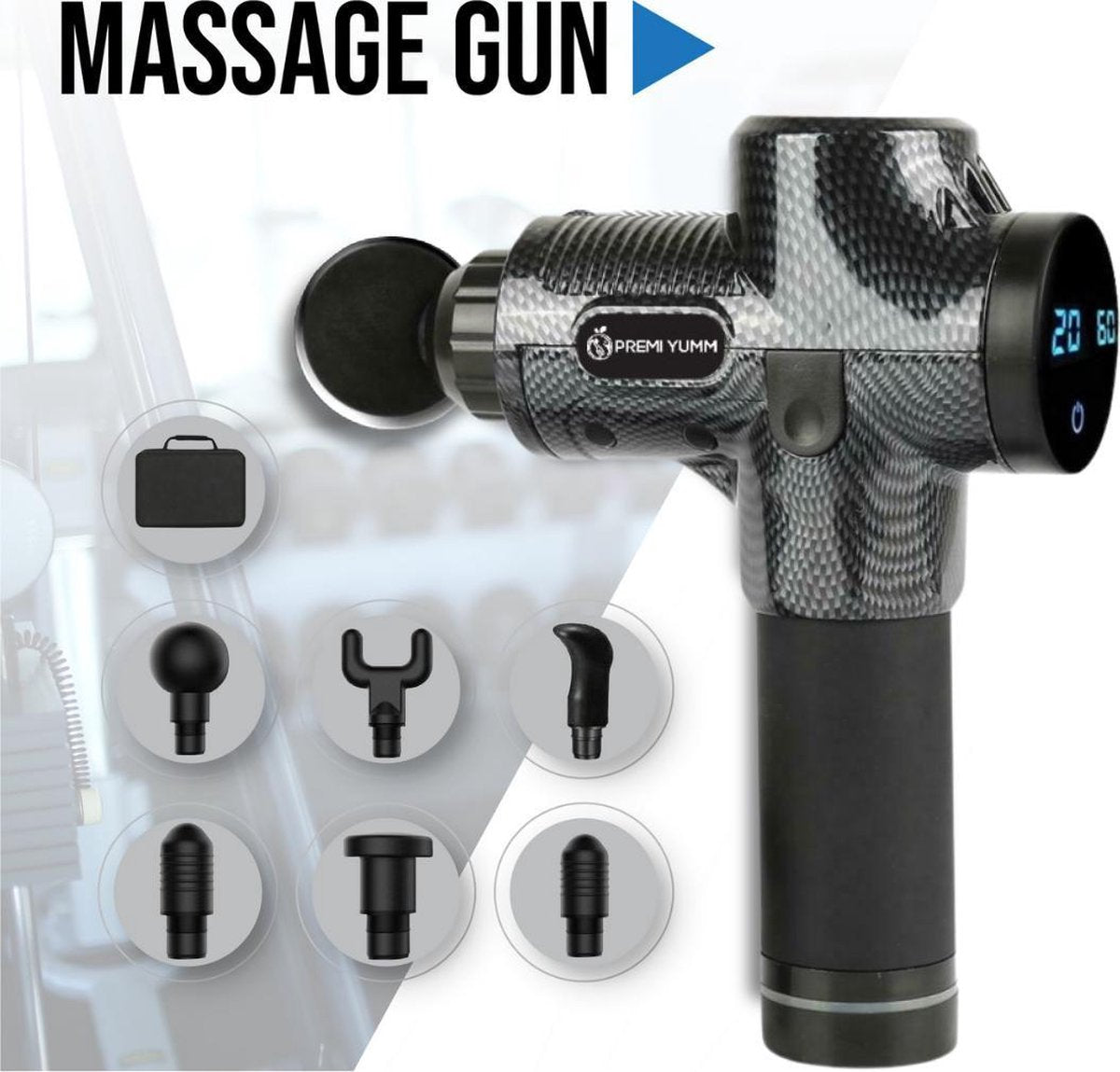 Premi Yumm - Massage Gun - Massage Apparaten - Theragun Inclusief Reiskoffer