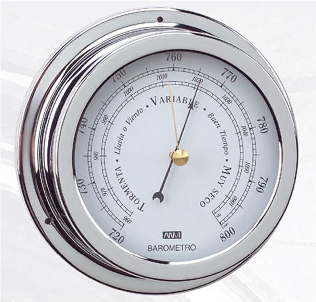 ANVI chroomkleurige Barometer Ø 150 mm