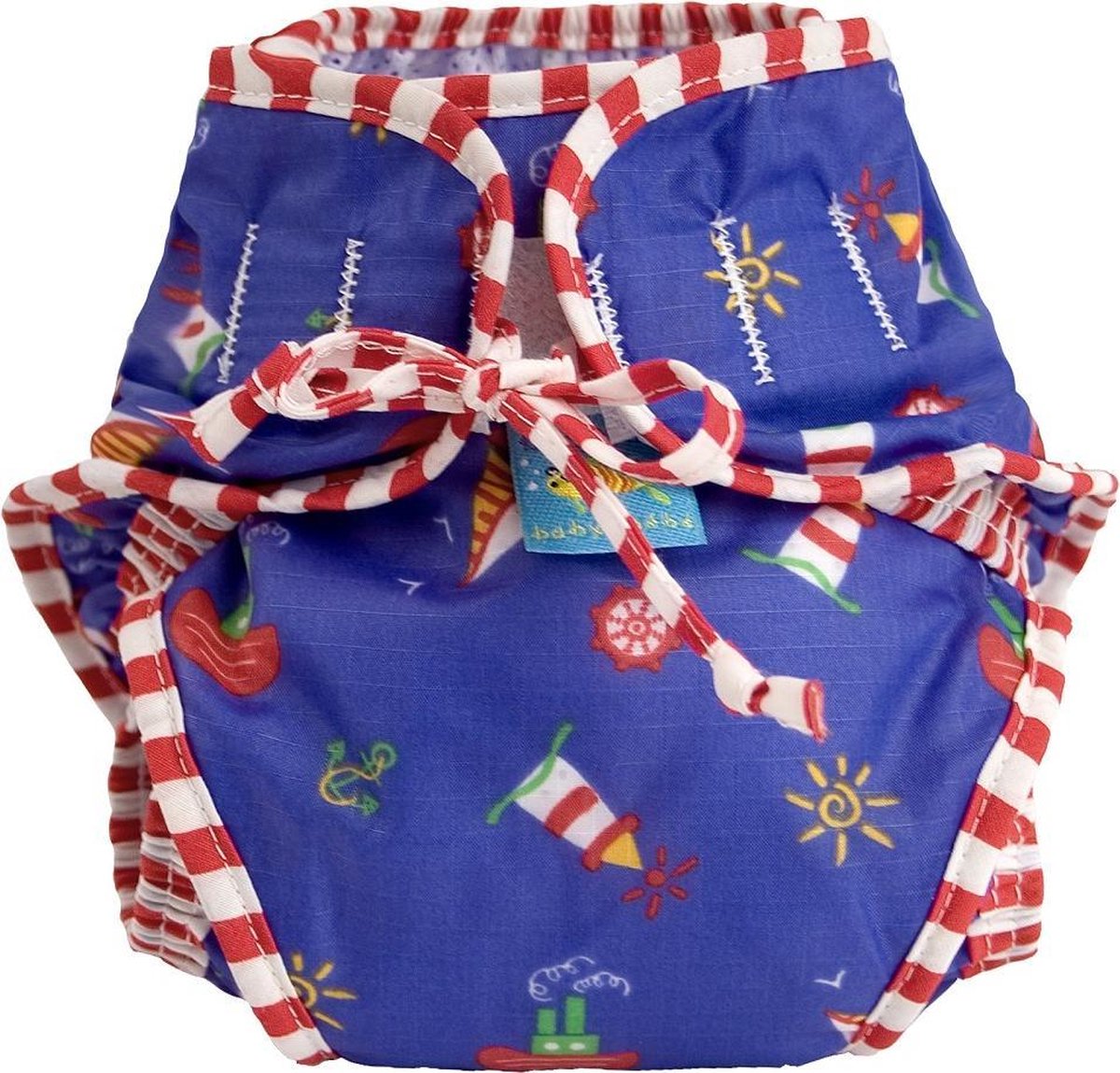 Kushies - luier -  wasbare zwemluier - zwembroekje - maat 2 - 3/6 kg - Blauw - Zeilboot