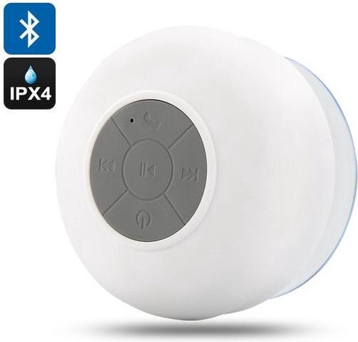 Bluetooth Waterpoof Douche speaker - Wit