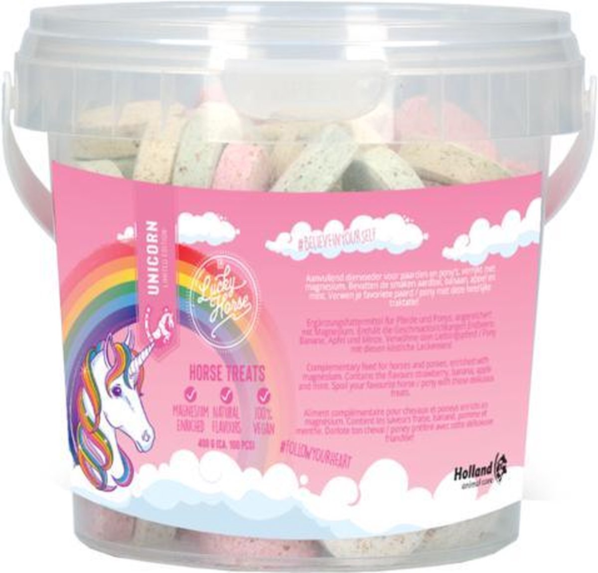 RelaxPets - Lucky Horse - Unicorn - Paardensnoepjes - Lucky Treats - Gekleurd - 100% Vegan - 100 Snoepjes