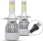 LED koplampen H4 fitting 2 stuks 6000K COB led's 8000 lumen / HaverCo