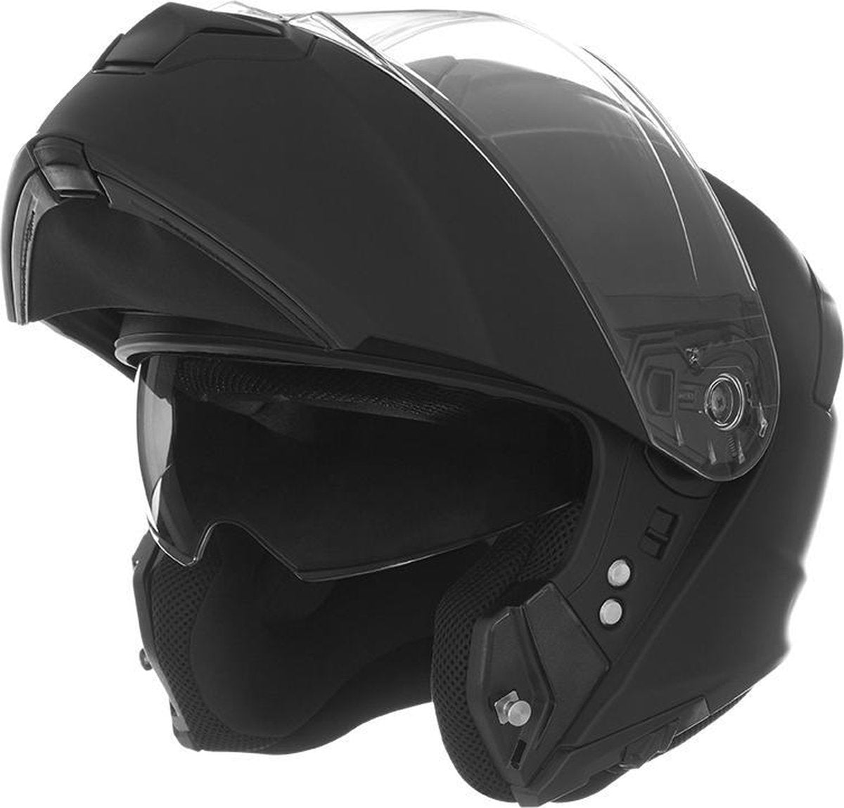 Nox systeemhelm met zonnevizier Matzwart  XL