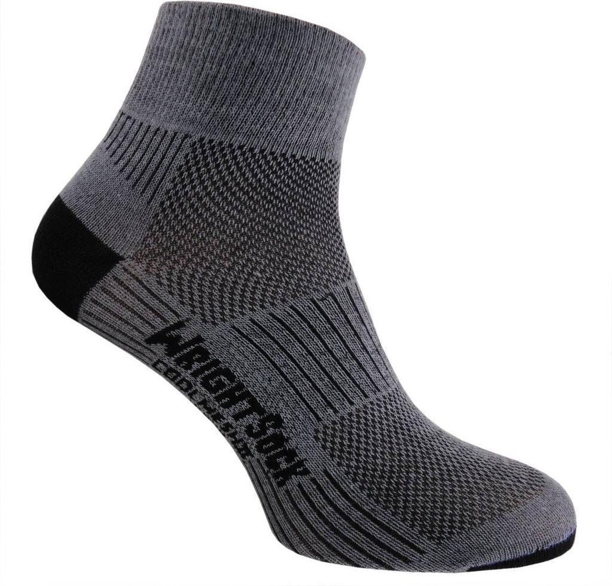 Wrightsock Coolmesh Quarter - Grijs - M (37