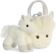 Aurora Knuffel In Tas Fancy Pal Eenhoorn Wit/zilver 20