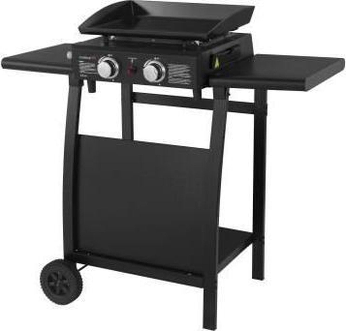 COOKINGBOX Plancha gas Valparaiso - 2 branders op karretje - 48 x 36 cm