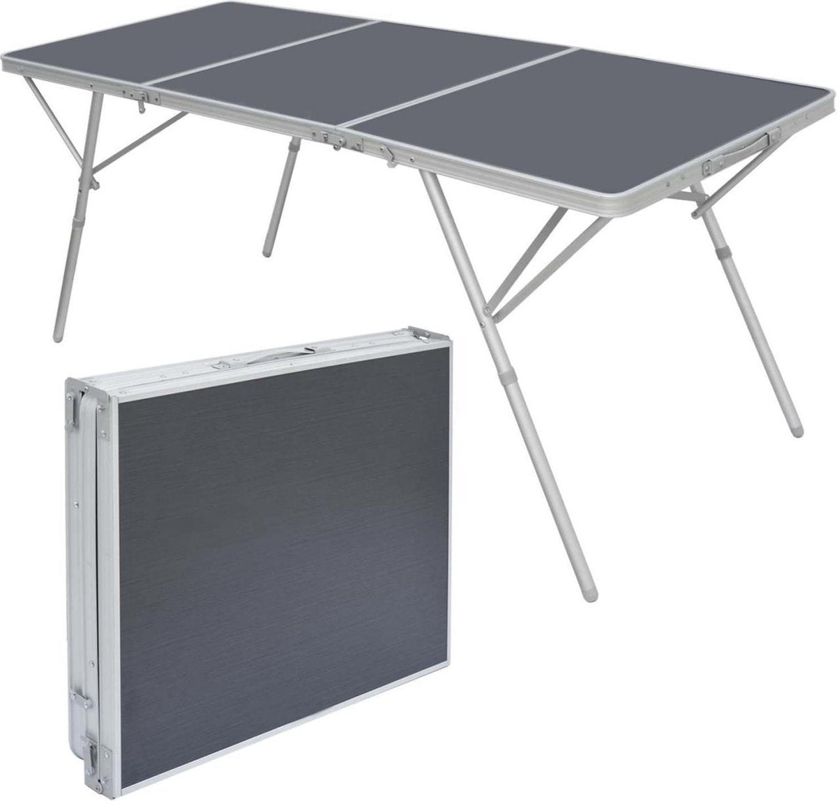Stevige aluminium kampeertafel van xxl aluminium klaptafel 180x70cm aluminium tuintafel 180x70cm