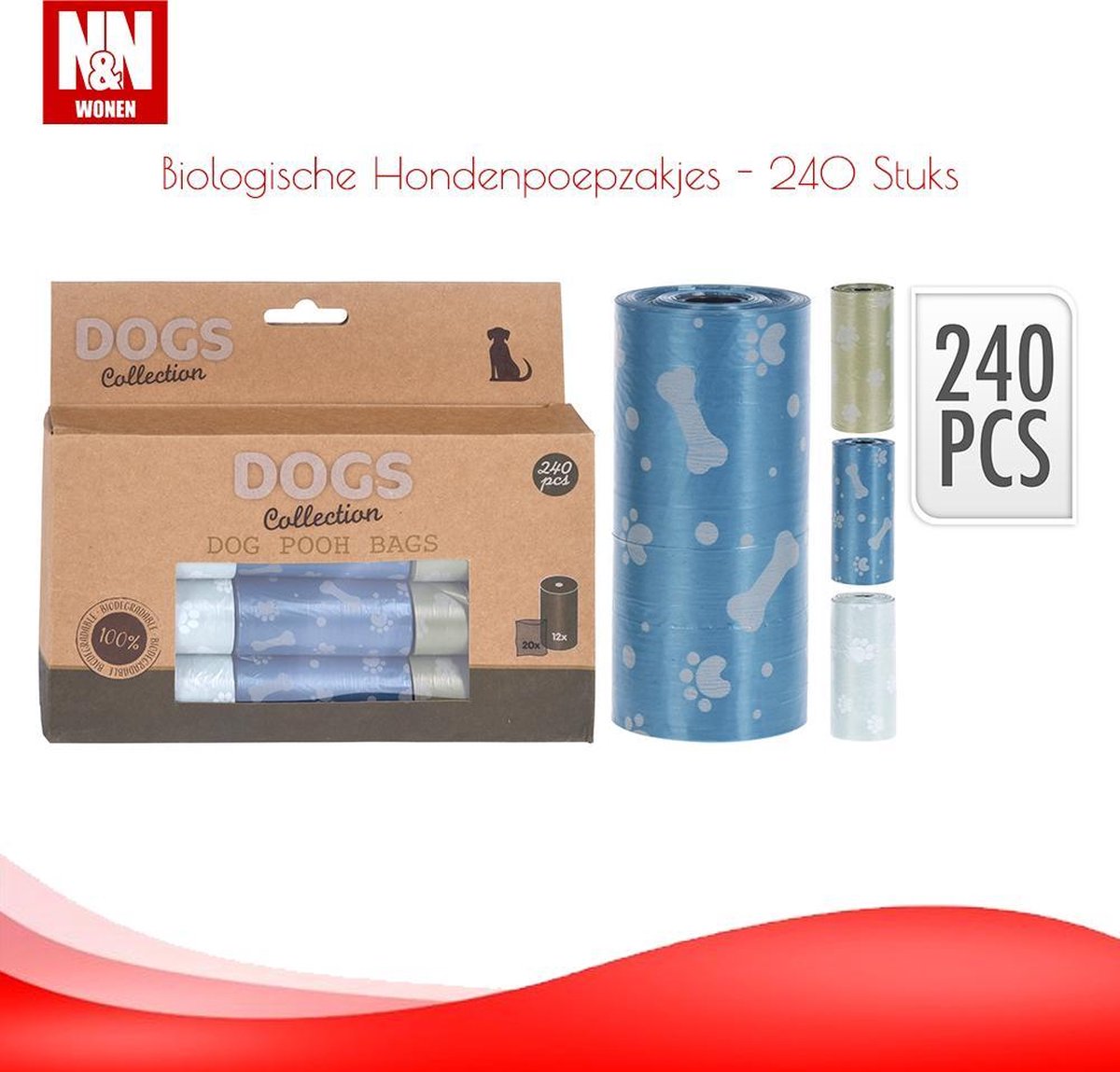 N&N Wonen Biologische Hondenpoepzakjes - 240 Stuks