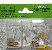 Dresco Verloopnippelset Hv-av/hv-fv Staal Goudkleurig 2-delig