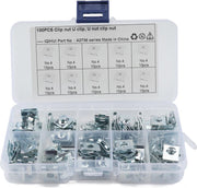 100 STUKS U Moer Kit Spire Clips No.4 Zink Speed Fasteners Wielmoeren