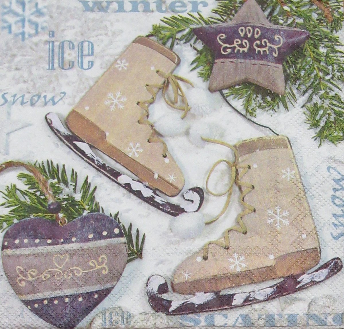 Servetten Vintage Winter 33 x 33 cm