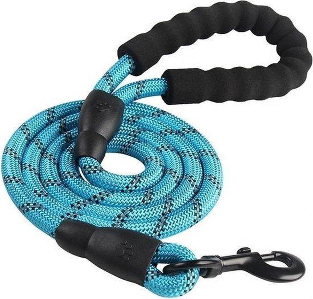 Hondenriem Nylon blauw met handvat