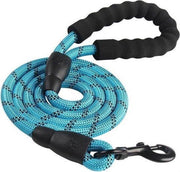 Hondenriem Nylon blauw met handvat