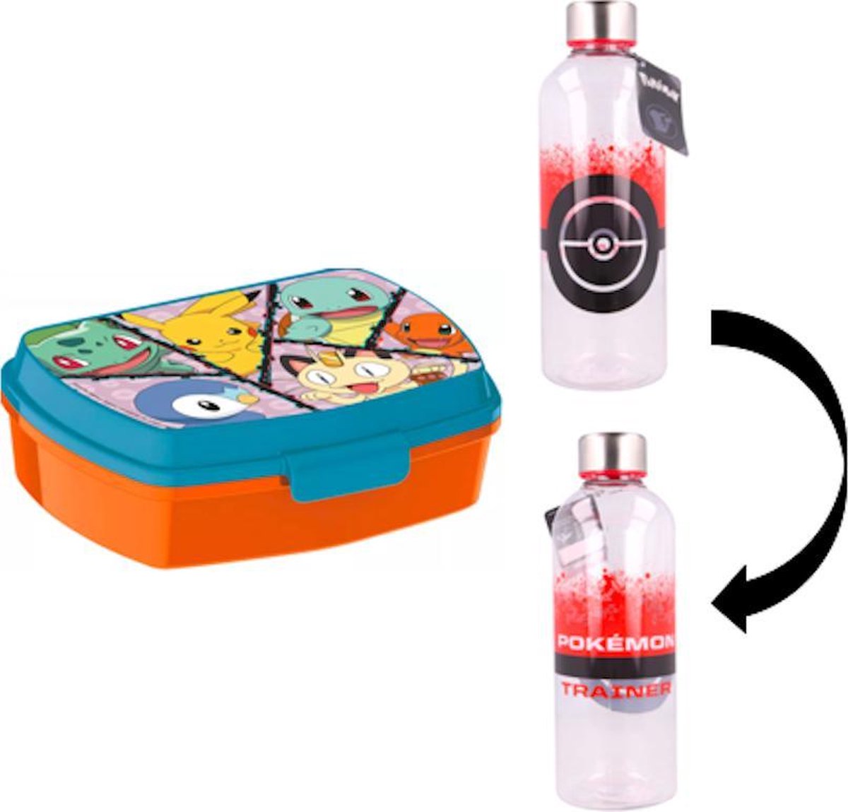 Pokemon brooddoos + Drinkfles - Waterfles 850 ml