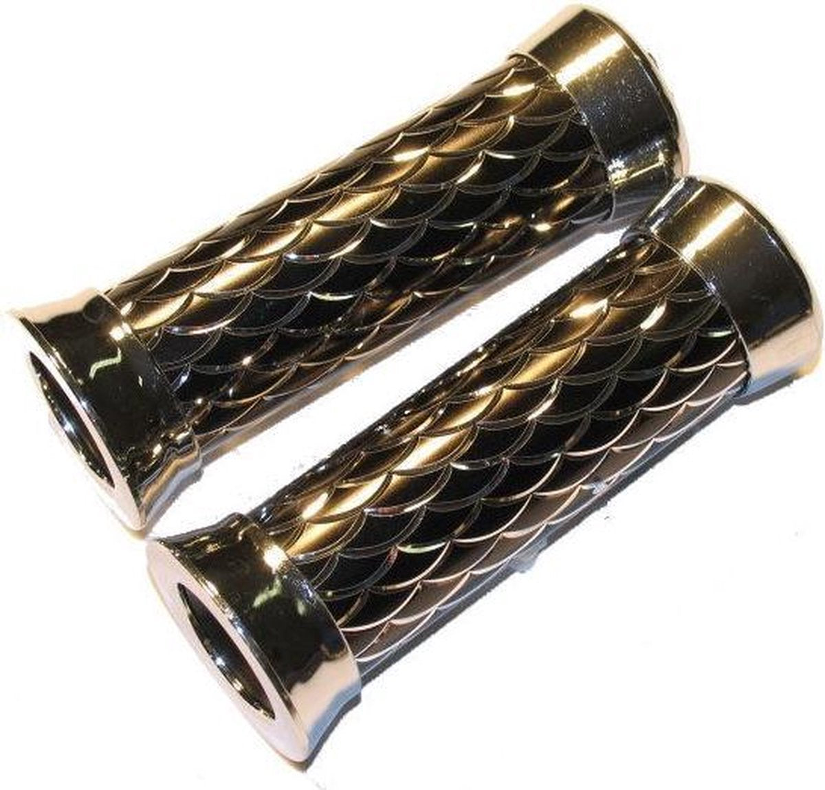 Handvatset aluminium - zilver/zwarte ringen