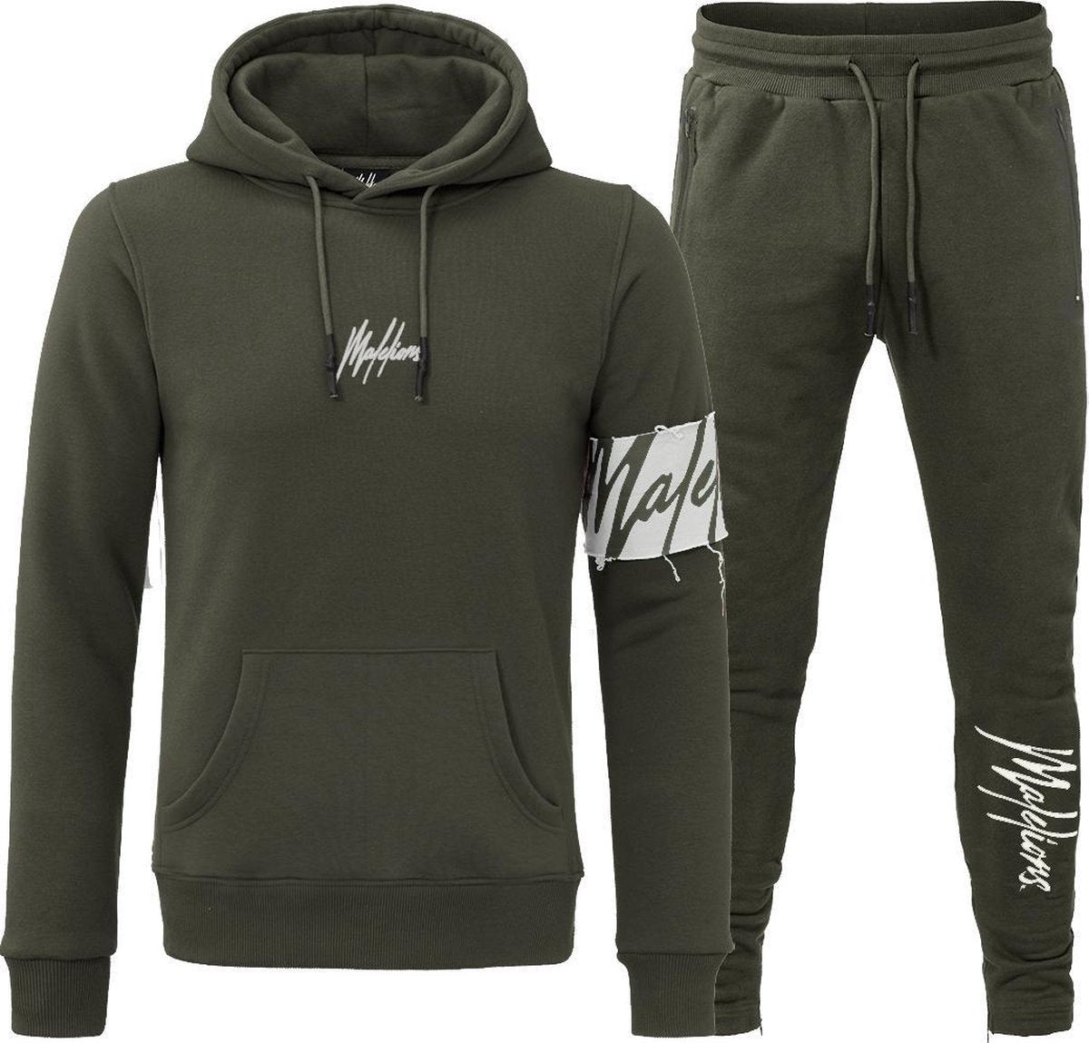 Malelions captain tracksuit in de kleur groen.