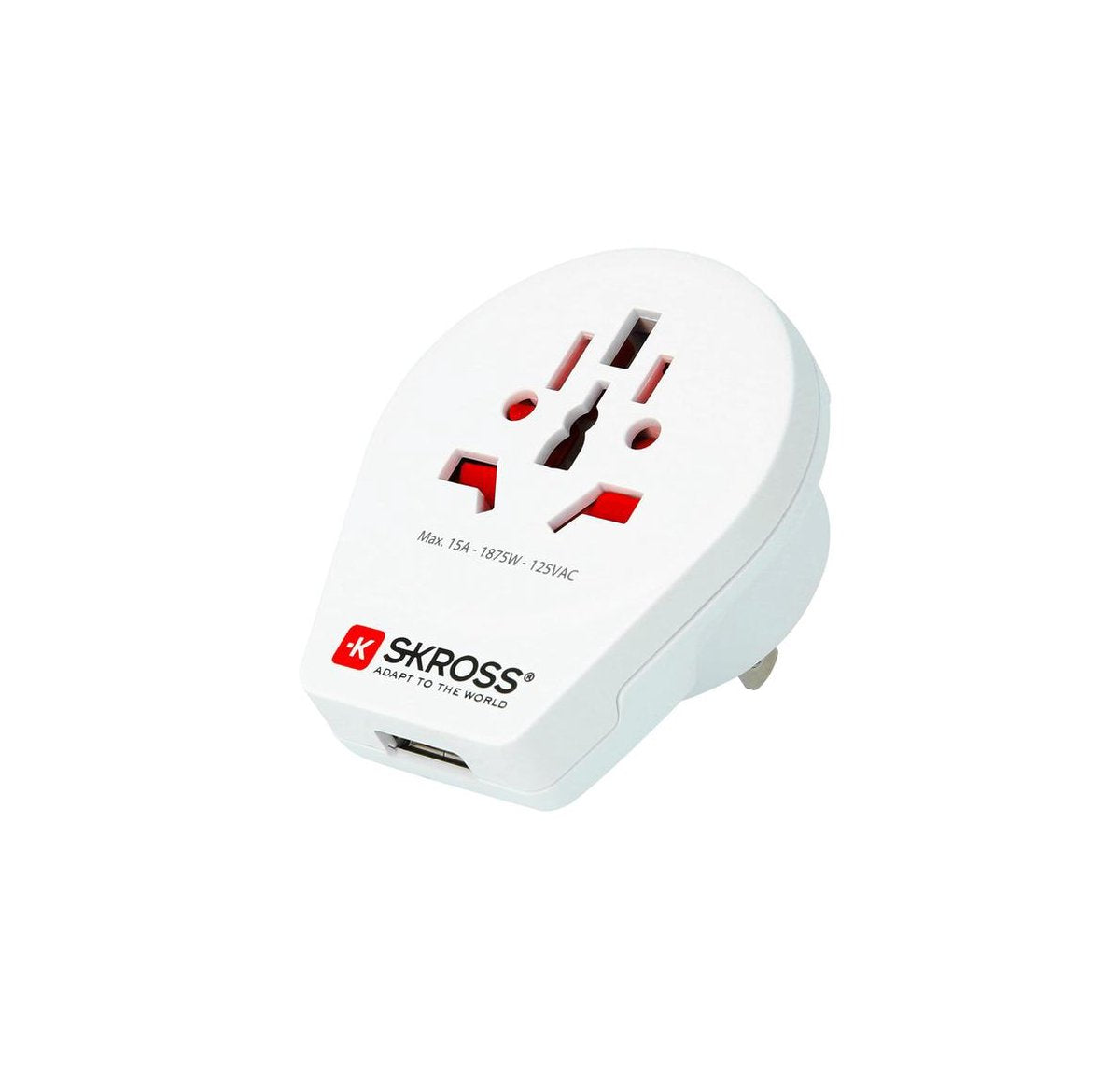 Skross 1500262 Reisstekker World to USA USB
