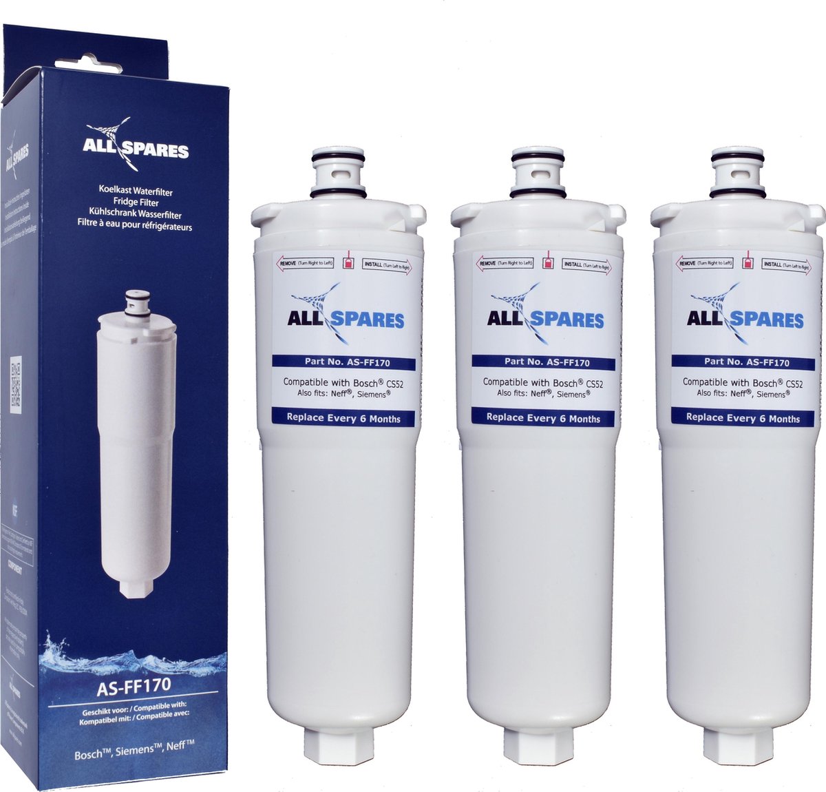 Bosch CS-52 / 640565 Waterfilter - Koelkast Waterfilter van AllSpares - 3 Waterfilters