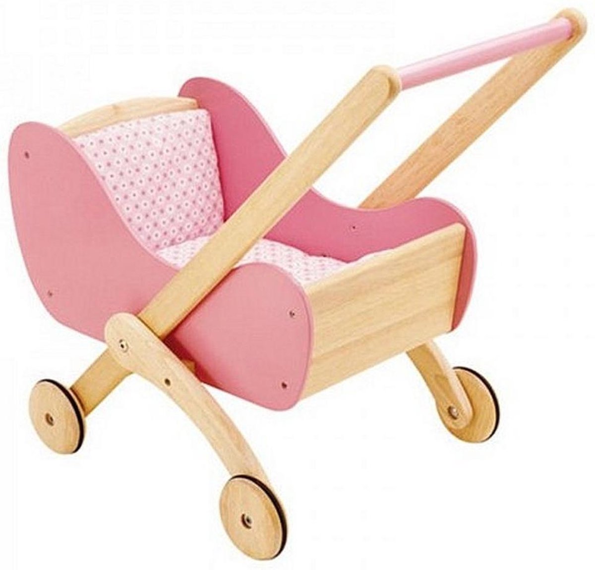 Pintoy retro houten poppenwagen