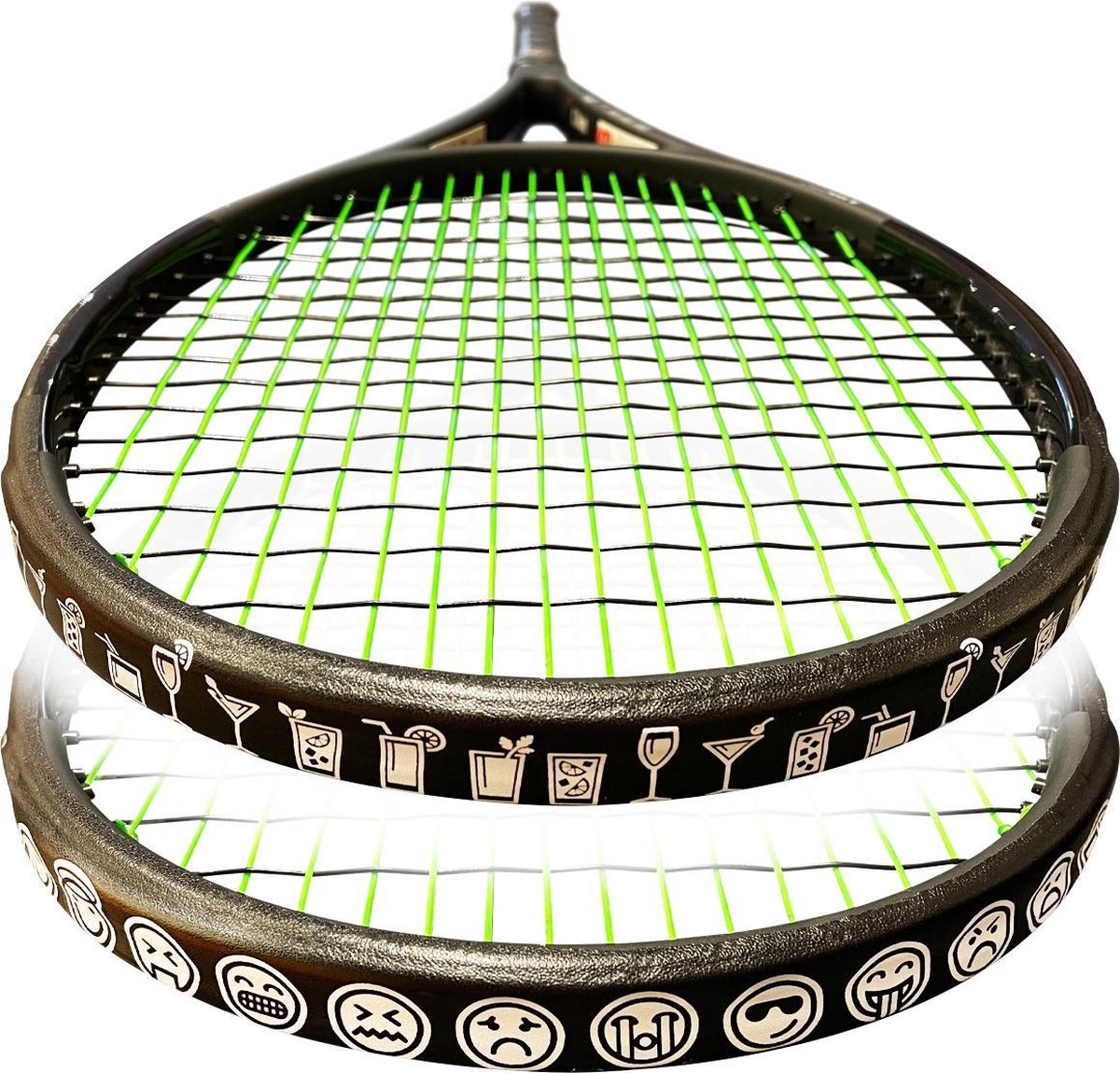 Dempertje.nl - Tennis Toptape - 2 stuks - Drinks + Smiley