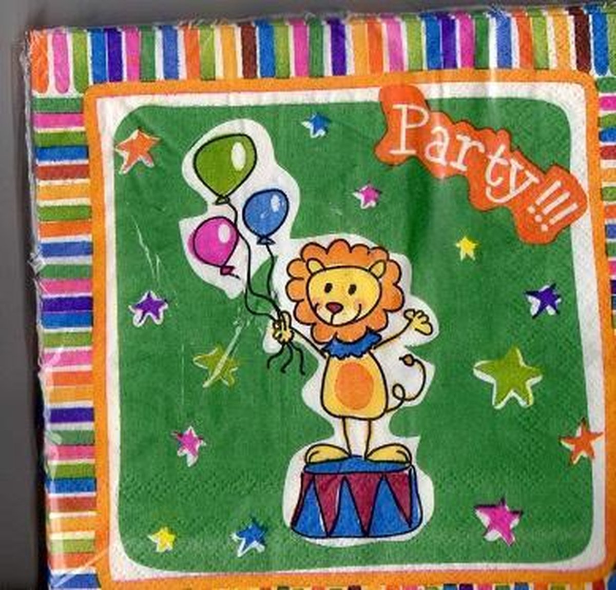 servetten - circus - feestende leeuw - 20 stuks