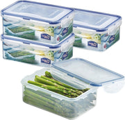 Lock&Lock Vershoudbakjes | Bewaardozen voedsel | Meal Prep Bakjes - Set van 4 Stuks - 850 ml - Transparant