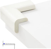 FSW-Products - 4 Stuks - Tafel Hoekbeschermers Set - Wit - Tafelhoek Beschermers - Beschermhoeken - Veiligheid Baby Peuter en Kind - Zelfklevende tafelhoek beschermers - Met bevestiging materiaal - Zelfklevende buffers - Tafelbuffer - Foam