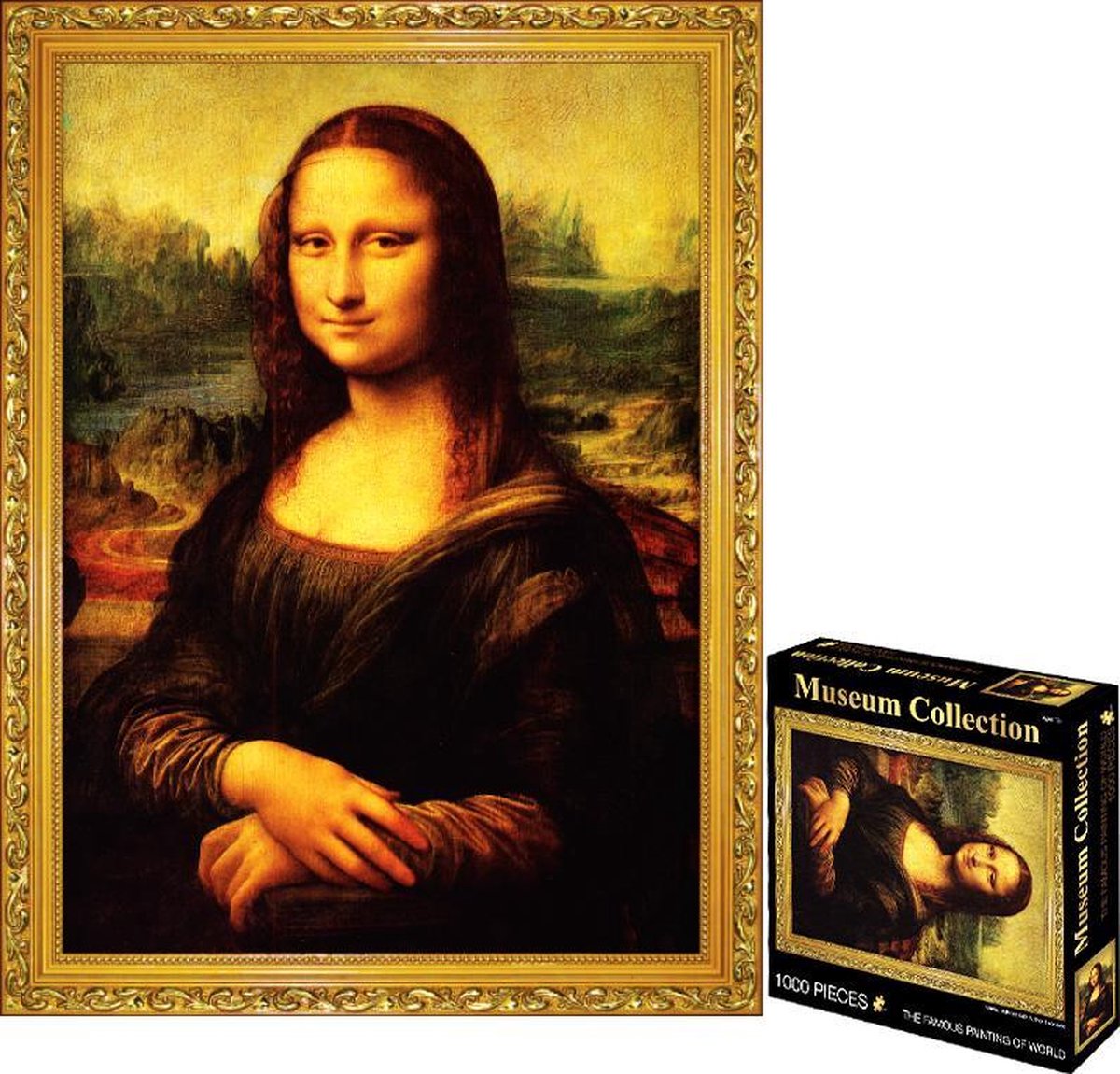 Museum Legpuzzel Leonardo Da Vinci ‘Mona Lisa’ Legpuzzels 1000 Stukjes  Volwassenen - Museum Puzzle - Kunst - Hobby Speelgoed - Legpuzzels Volwassenen Kinderen - 50*70 cm