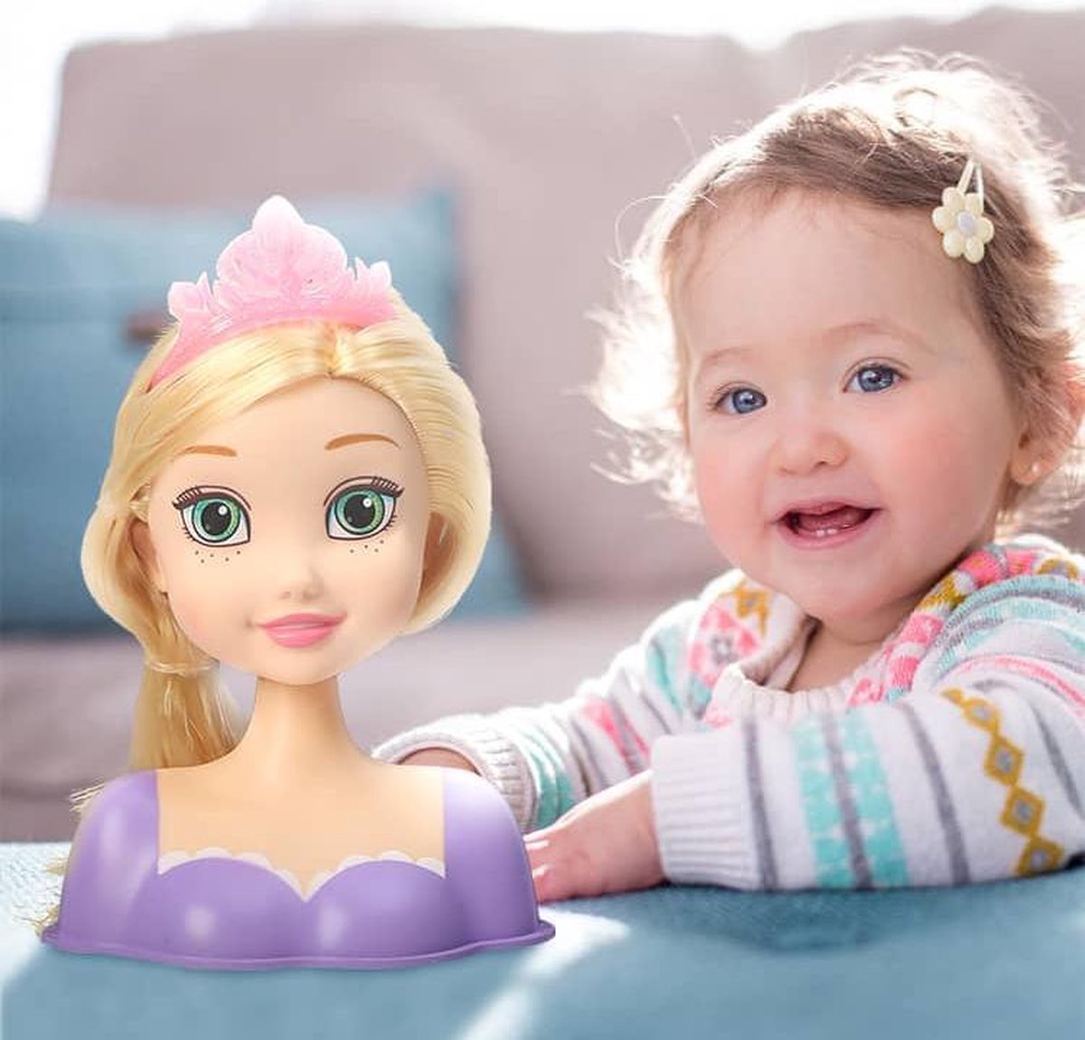 Babyfi ® - Multifunctionele kappop voor meisjes - inclusief diverse haar accessoires & make-up - kaphoofd voor kinderen - schminkpop