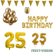 25 jaar Verjaardag Versiering Pakket Goud