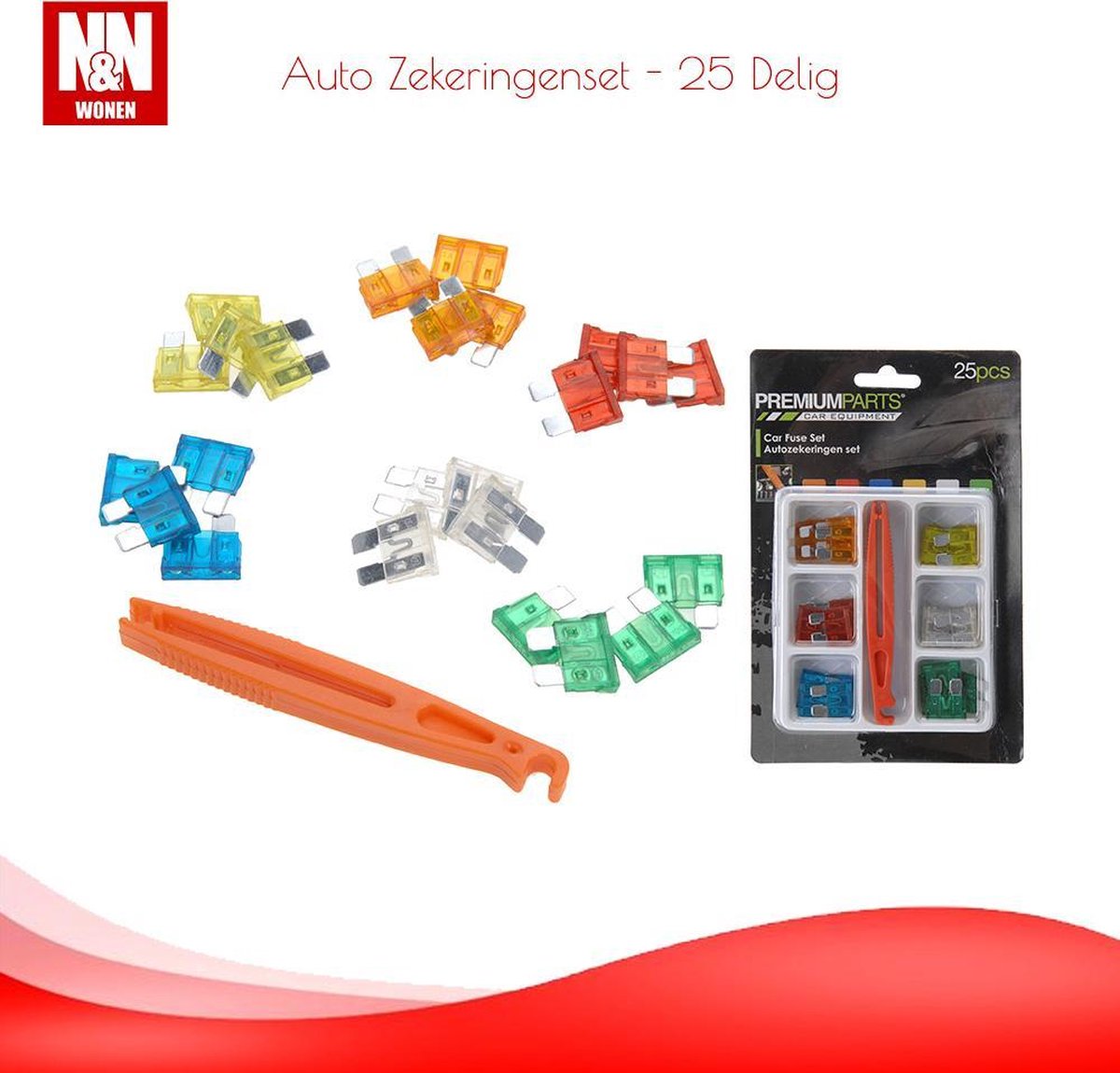 N&N Wonen Auto Zekeringenset - 25 Delig