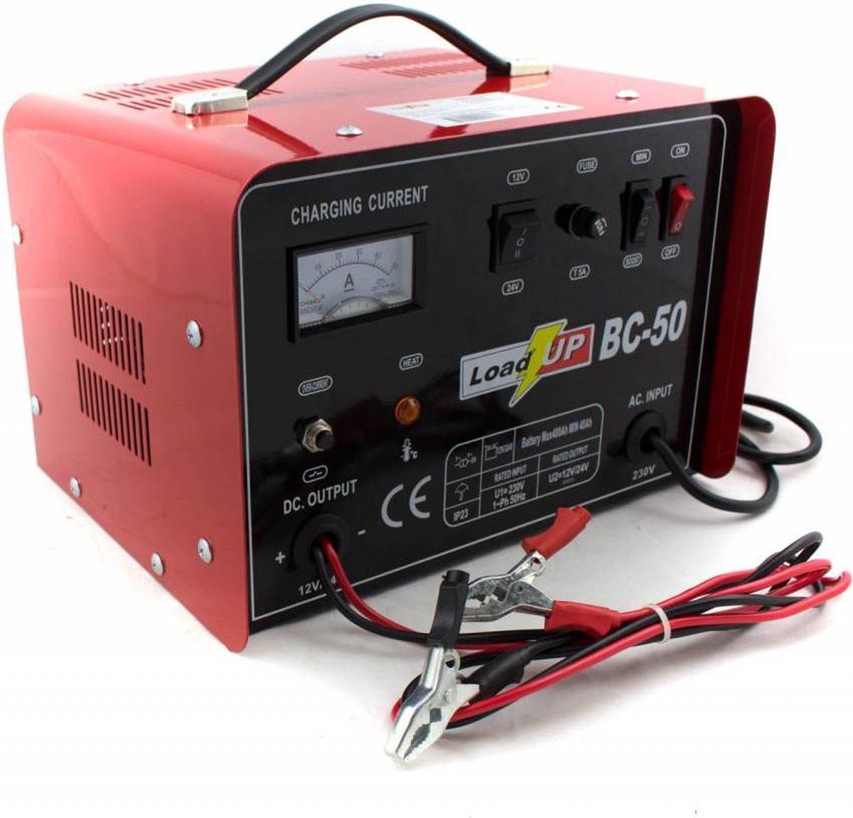 Airpress Load-Up acculader - 21A - 12V en 24V - Rood
