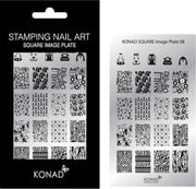 KONAD Square stempel sjablonen plaat 08 - Dieren & Dierenprint