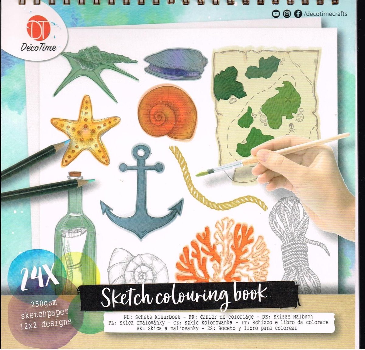 sketch colouring books 3x 24 bladzijden kleurpakket voor volwassenen 3 boekjes met 3 x 18 kleurpotloden