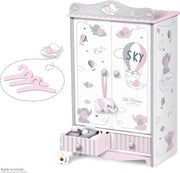 Babypoppen houten kleerkastje SKY 20