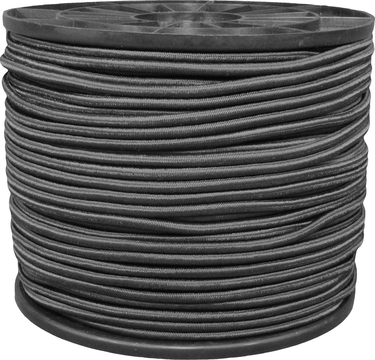 100 mtr - Elastiekkoord - koord -  zwart - 6 mm - haspel
