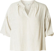 IVY BEAU Nonja Blouse - Sand/Black - maat 44