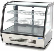 Koelvitrine 70 cm - 120 Liter - met 2 Roosters - Schuifdeuren - Digitale Temperatuur Controle - Dubbel Glas - Gebaksvitrine / Mini Vitrine - Maxima