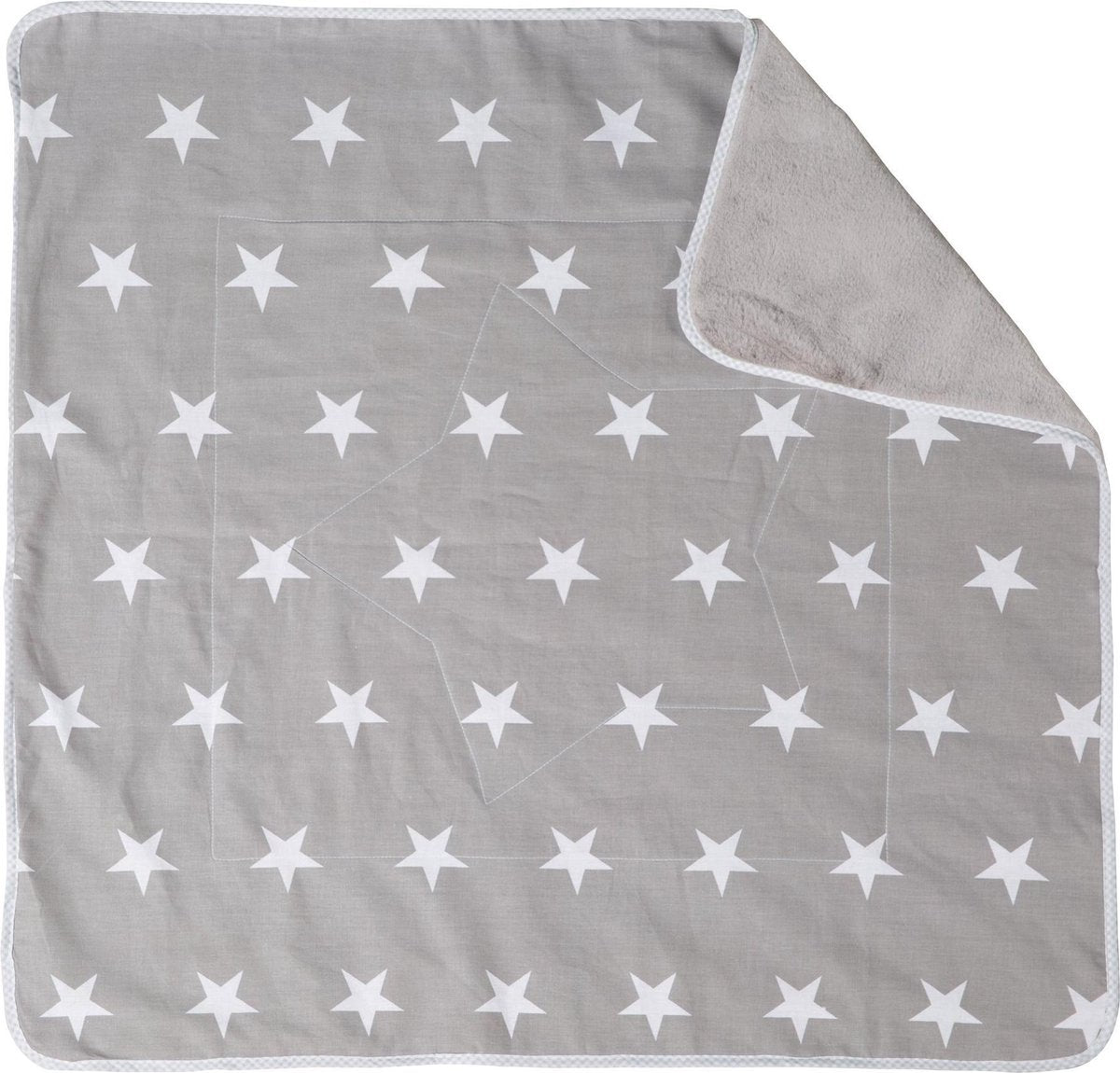 Roba Deken Little Stars 80 X 80 Cm Katoen Grijs