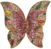 Ring vlinder met strass per stuk