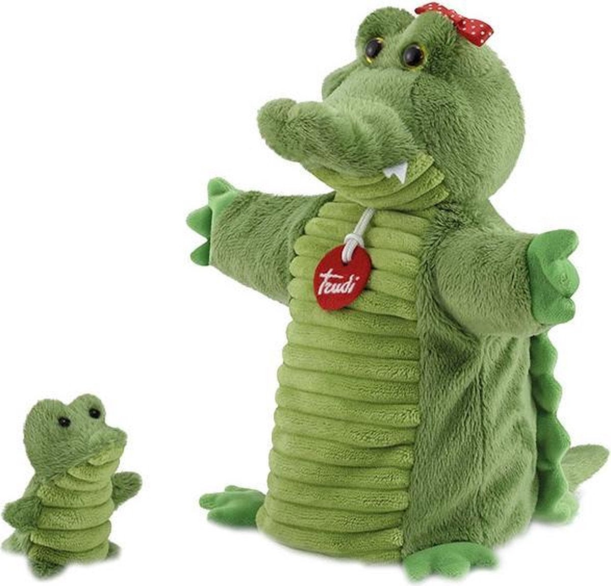 Trudi Hand- En Vingerpop Krokodil Groen 26 Cm