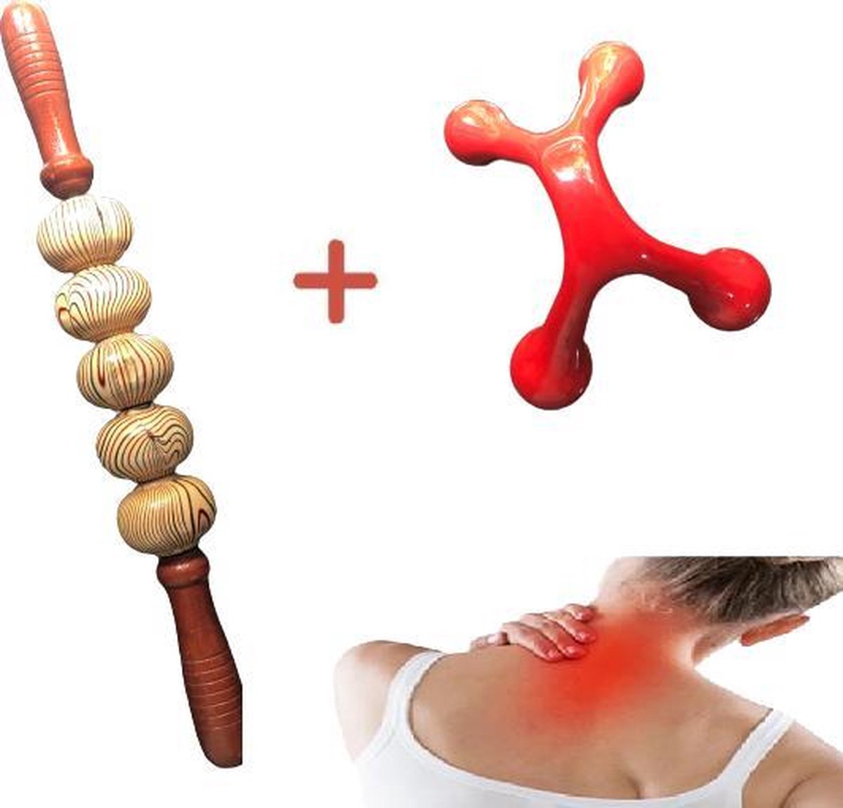 Massage set-rugmassage apparaten-Massage roller-triggerpoint-massage apparaten-spierstimulator-nekmassage apparaat-nekmassage