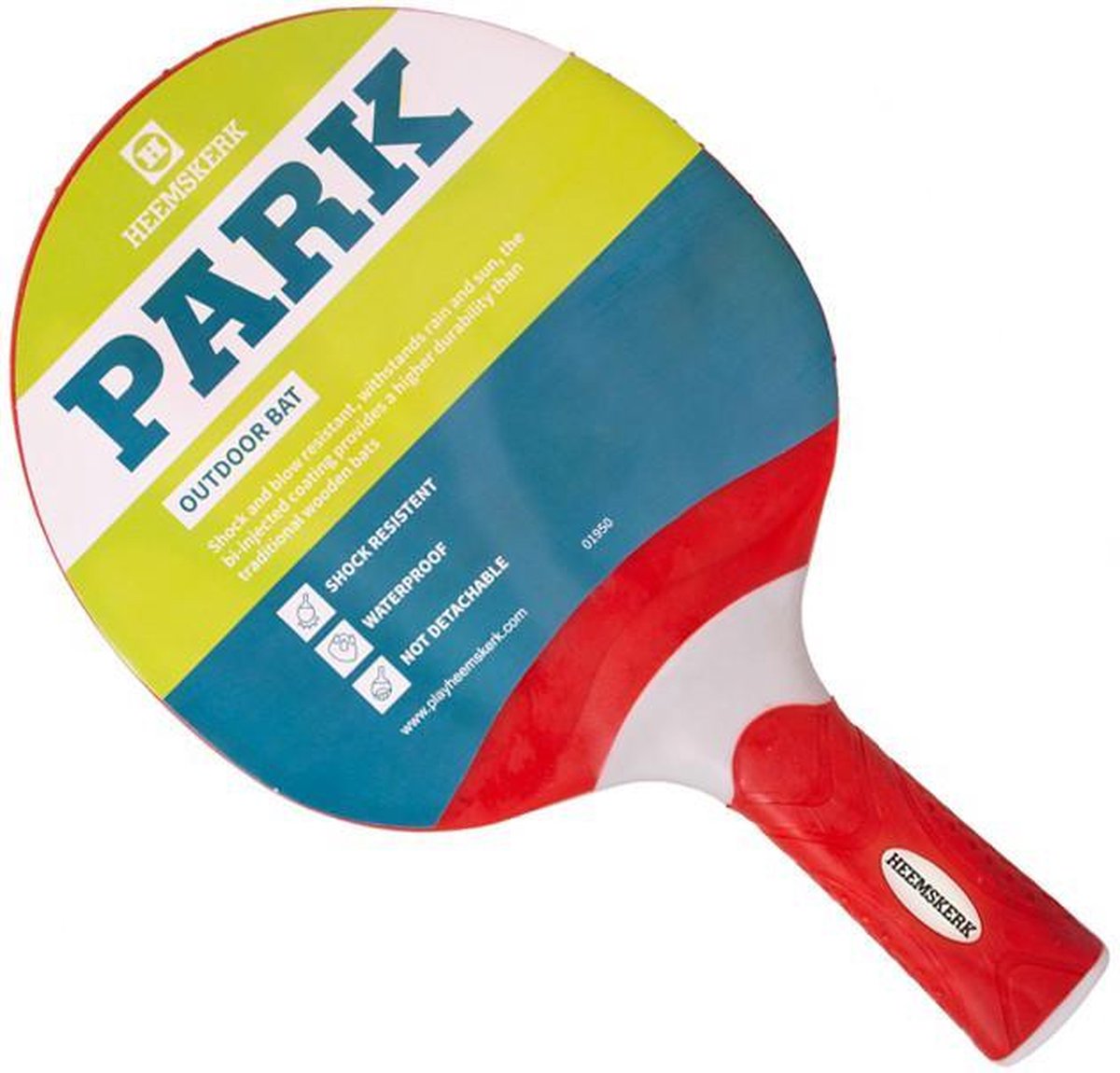 Heemskerk Park Outdoor Tafeltennisbat voor buitengebruik - met echt tafeltennisrubber