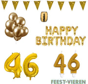 46 jaar Verjaardag Versiering Pakket Goud